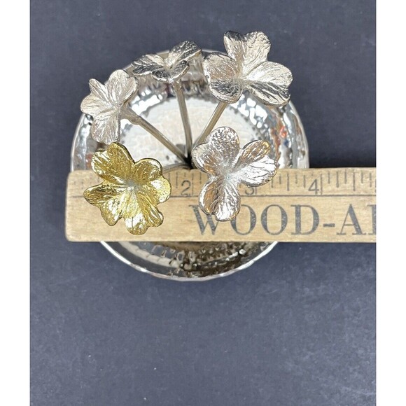 MICHAEL ARAM Clover Ring Dish Trinket Tray Silver & Gold - Picture 7 of 8